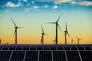 shutterstock_Solar photovoltaic panels and wind turbines. Energy concept_POWER
